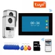 Smart 7 Inch Monitor WiFi Tuya Video Doorbell Outdoor Door Bell Waterproof IP65 Intercom Inductive Card Unlock Door Phone Camera