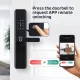 Tuya WiFi Cat Eye Door Lock with HD 3.5” screen 8 battery 6068 dynamic Fingerprint code Key Card smart life App digital locks