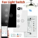 Smart Home Wifi Fan Light Switch EU/US Ceiling Fan Lamp Switch Tuya Speed Control Works With Alexa Google