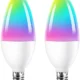 RGB E27 E14 New C37 smart LED candle lamp