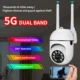 5G Wifi Video Surveillance Camera 5MP CCTV PTZ IP Camera Smart Human Tracking 4X Zoom Night Vision Full Color Outdoor Waterproof