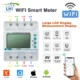 4P Tuya WiFi 3*220/380V 5(100)A Smart Life Three Phase Din Rail Smart Energy Meter Intelligent Reclosing Protector For Home Use