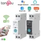 TUYA WIFI Smart Circuit Breaker With Metering 1P 63A DIN Rail for Smart Home wireless Remote Control Switch by APP TONGOU