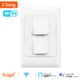 Tuya WiFi Push Smart Switch Button Wall Light Switches 1/2/3gang No Neutral Wire Required Switch Wireless Control Alexa Google